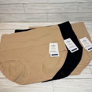 3 Pairs Jockey Skimmies Tummy Smoothing High Waisted Cotton Stretch Briefs